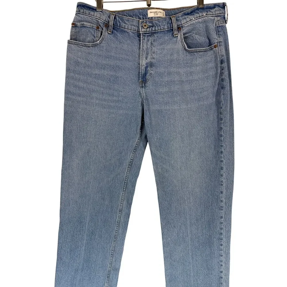Abercrombie & Fitch The Baggy Low Rise Jeans Women’s Size 32/14R Y2K Medium Wash